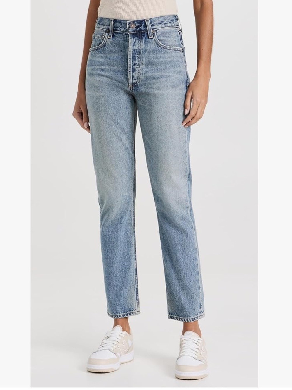 Citizens Of Humanity Light Blue High-Rise Straight Jeans